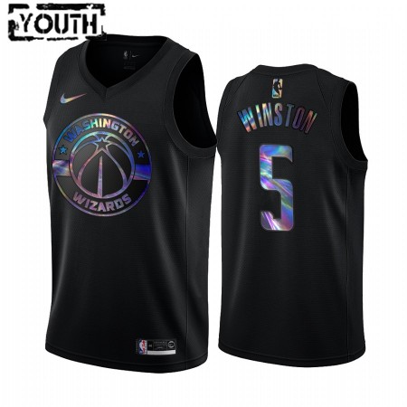 Maillot Enfant Washington Wizards Cassius Winston 5 Iridescent HWC Collection Swingman